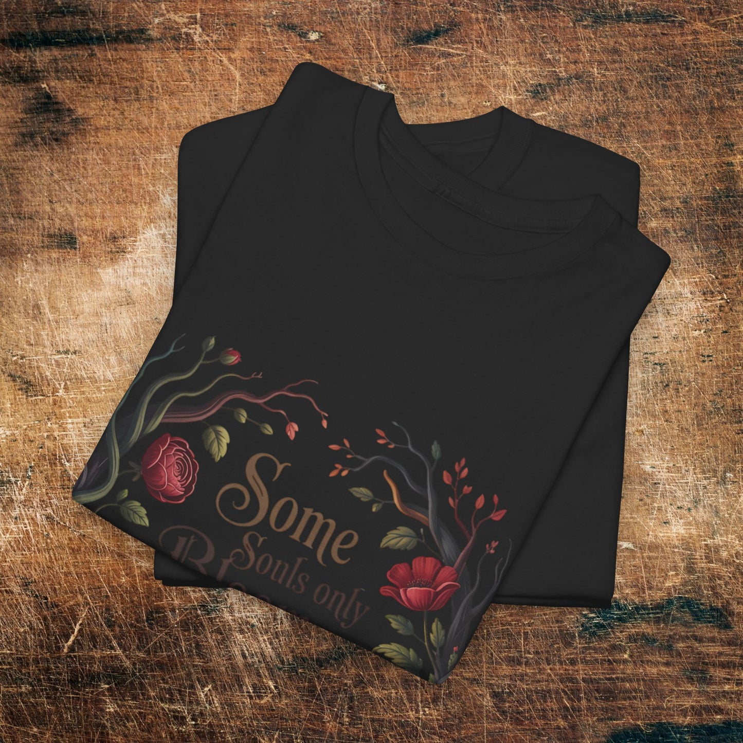 “Some Flowers Bloom in Darkness” Floral Gothic Tee