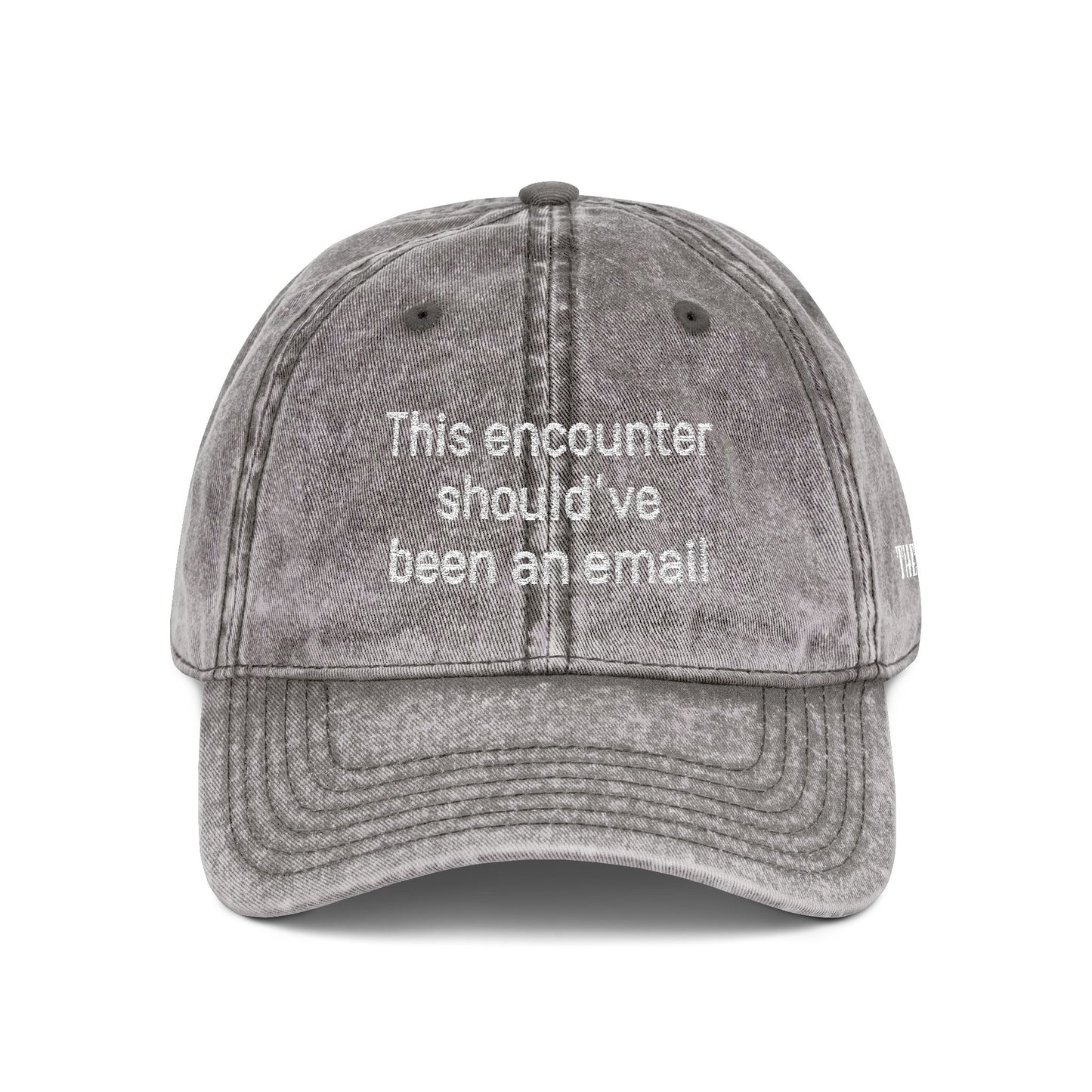 "This encounter should've been an email" Vintage Embroidered Baseball Cap