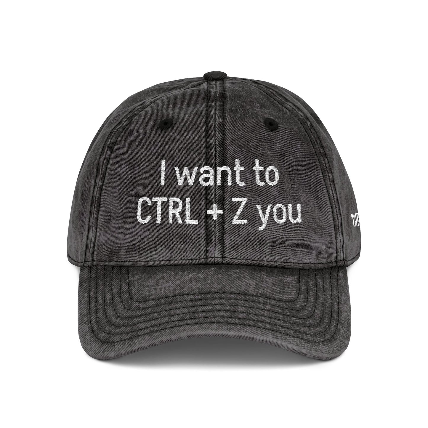 CTRL +Z -  Vintage Embroidered Baseball Cap
