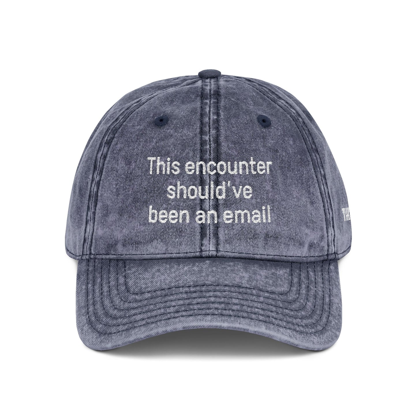"This encounter should've been an email" Vintage Embroidered Baseball Cap