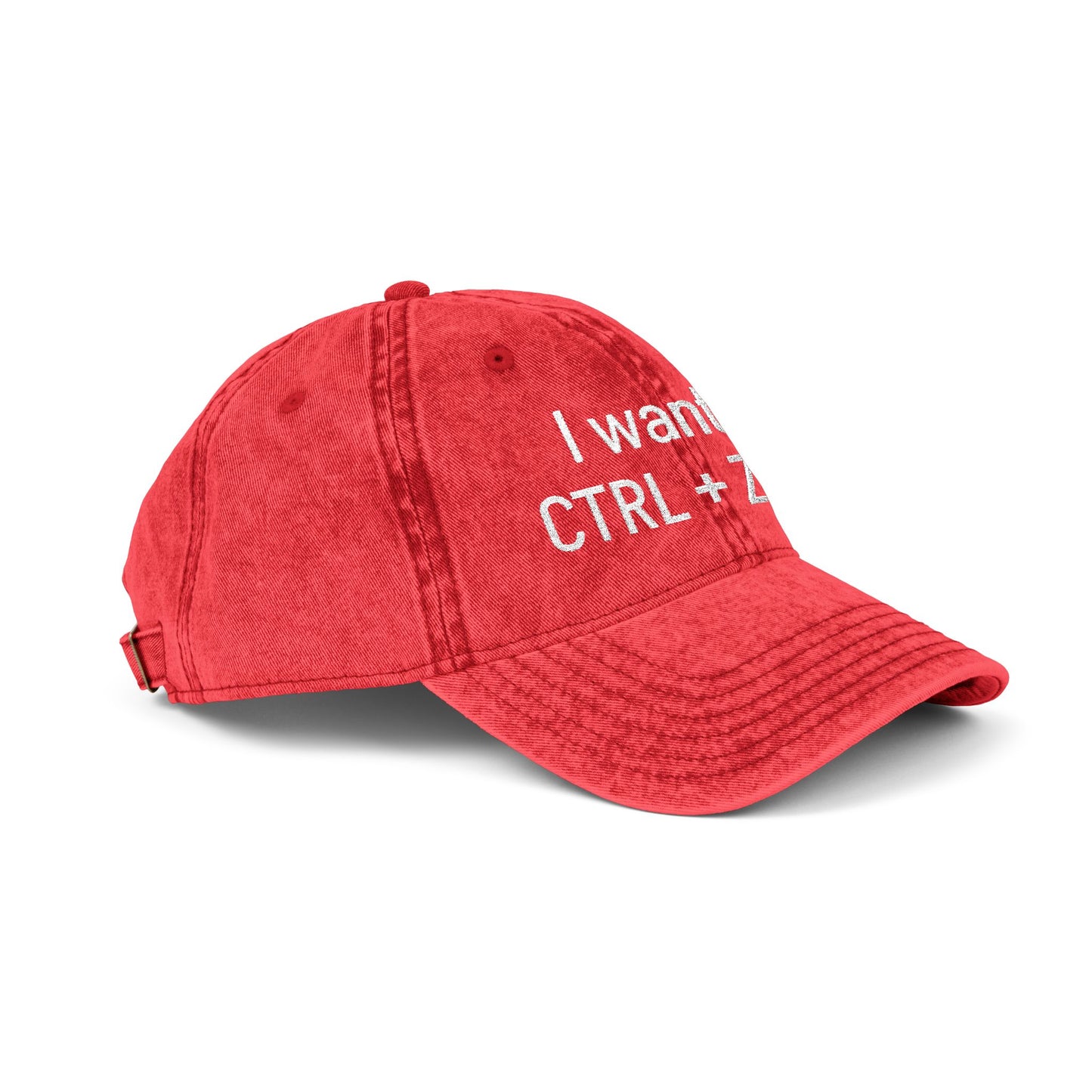 CTRL +Z -  Vintage Embroidered Baseball Cap