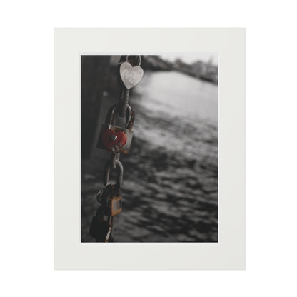 Locks- Fine Art Print with Passepartout Frame - Romantic Wall Art
