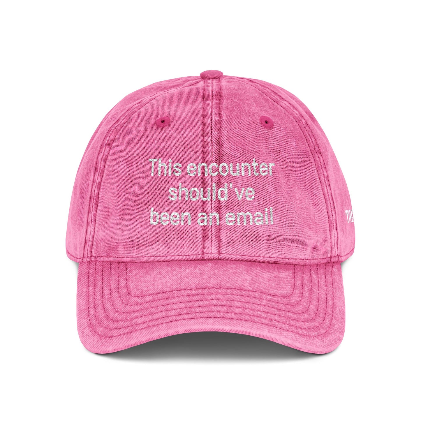 "This encounter should've been an email" Vintage Embroidered Baseball Cap