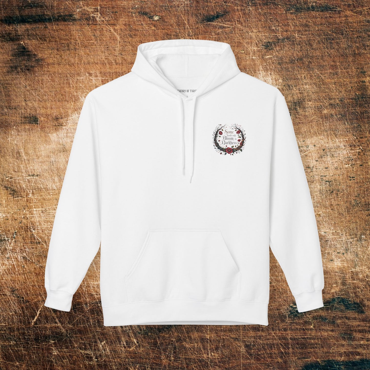 "Some Souls Only Bloom in Darkness" Floral Gothic Pullover Hoodie