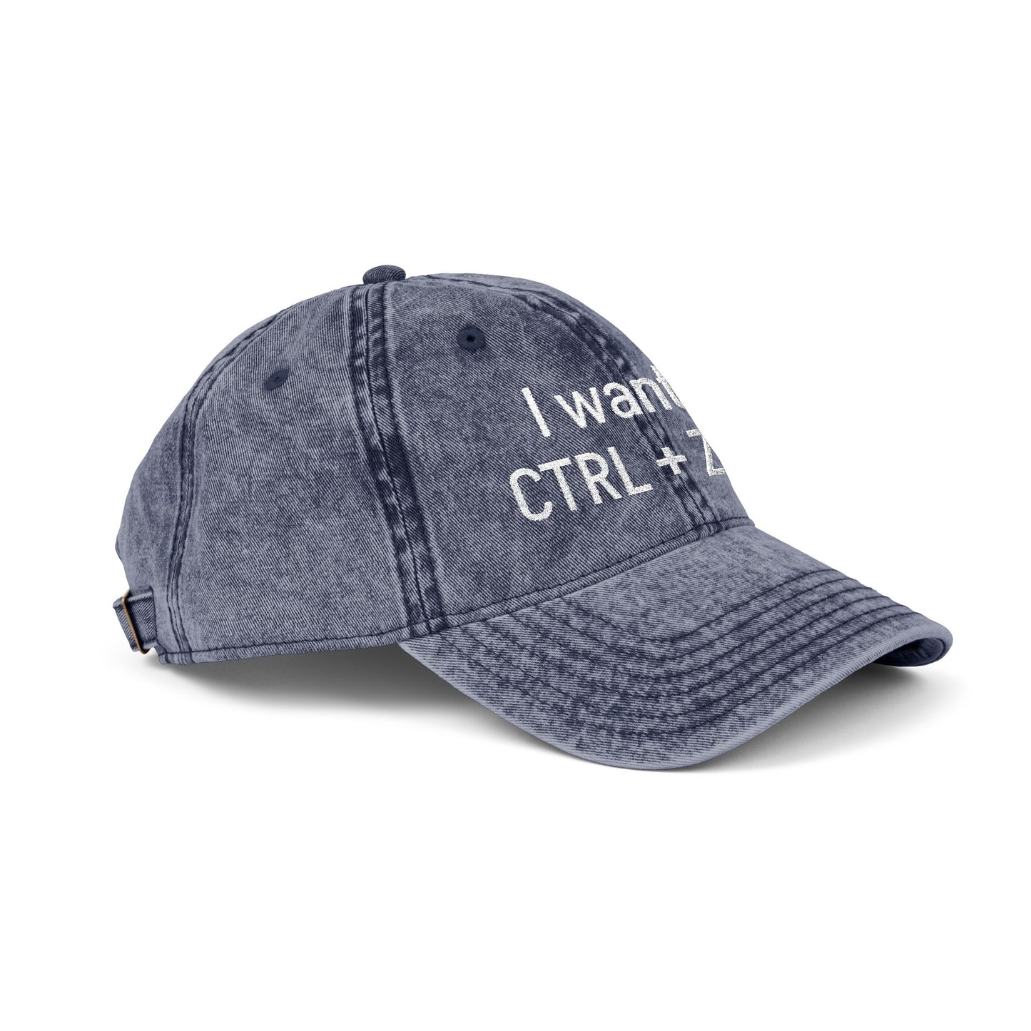 CTRL +Z -  Vintage Embroidered Baseball Cap