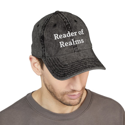 Reader of Realms Vintage Embroidered Cap