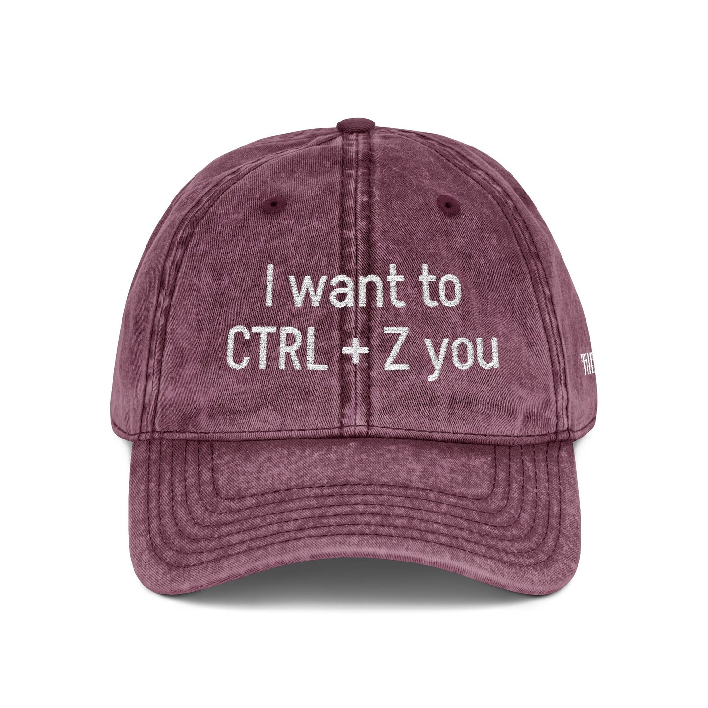 CTRL +Z -  Vintage Embroidered Baseball Cap