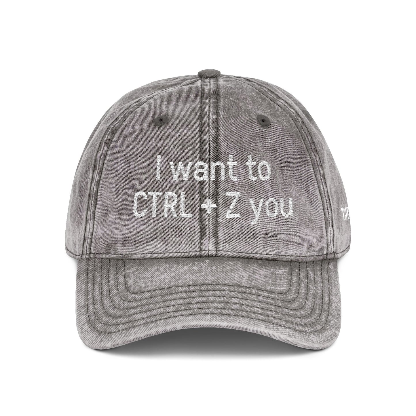 CTRL +Z -  Vintage Embroidered Baseball Cap